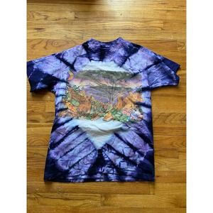 Vtg Lisa Chapman Graphics Wildlife T Shirt Tie Dye Single Stitch M-L